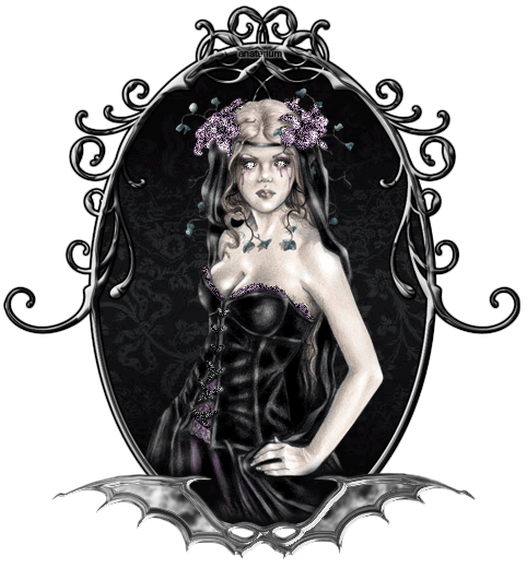 Gif animé gothique femme